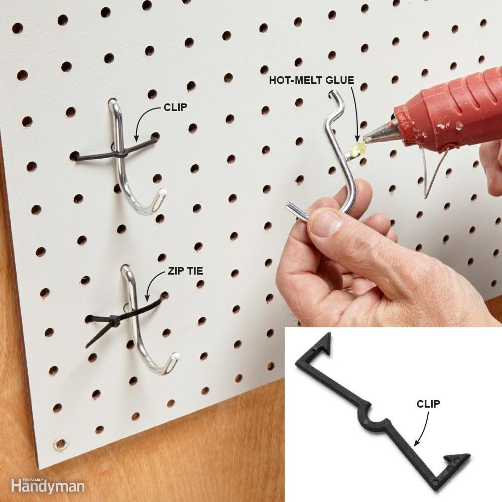 Lock In the Pegboard Hooks