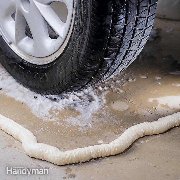 garage door floor water dam