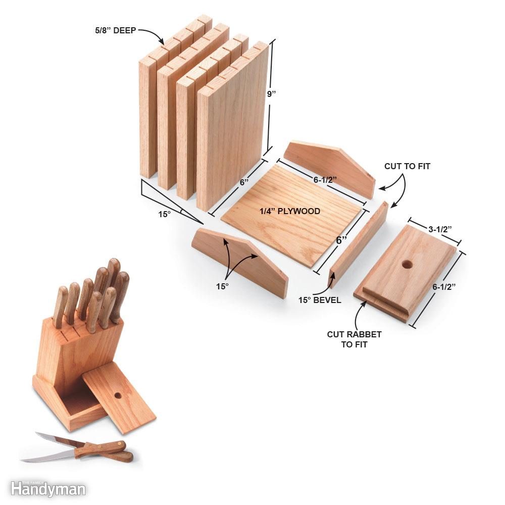Easy-to-Build Knife Block