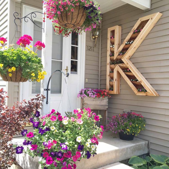 monogram plant flower wall