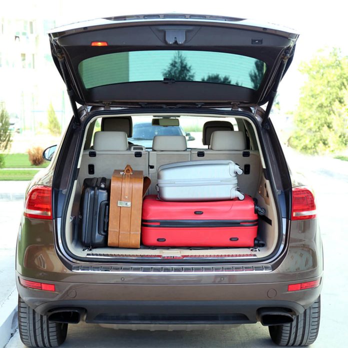 auto parts car trunk with suit cases