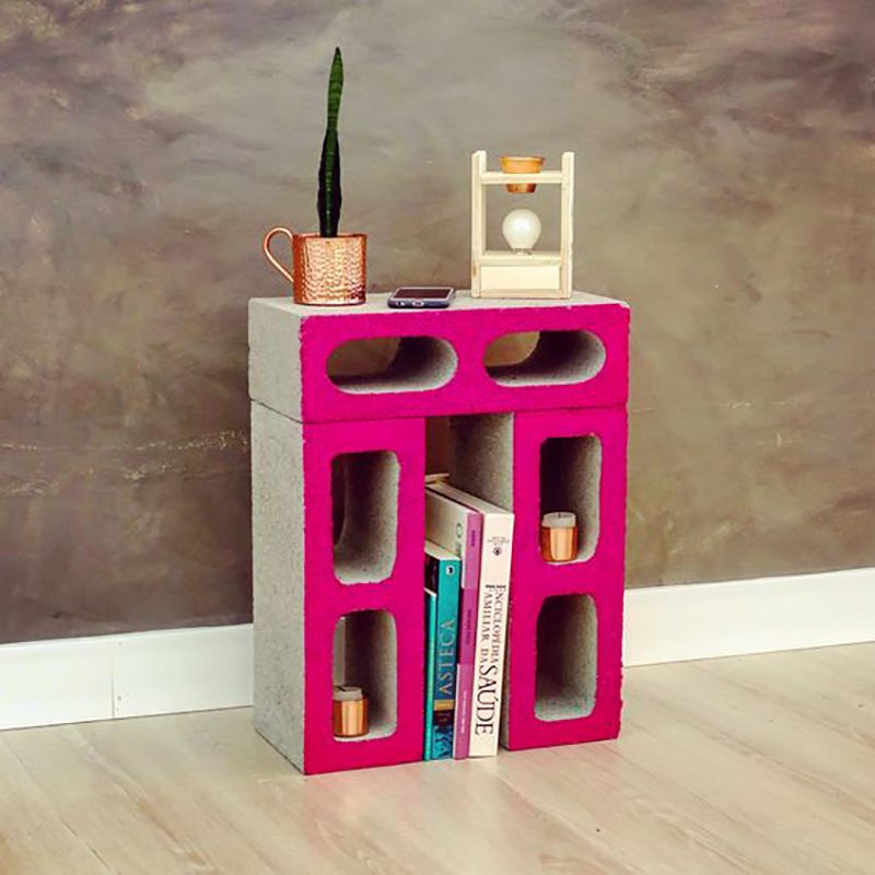 Cinder Block Night Stand Via Pinterest