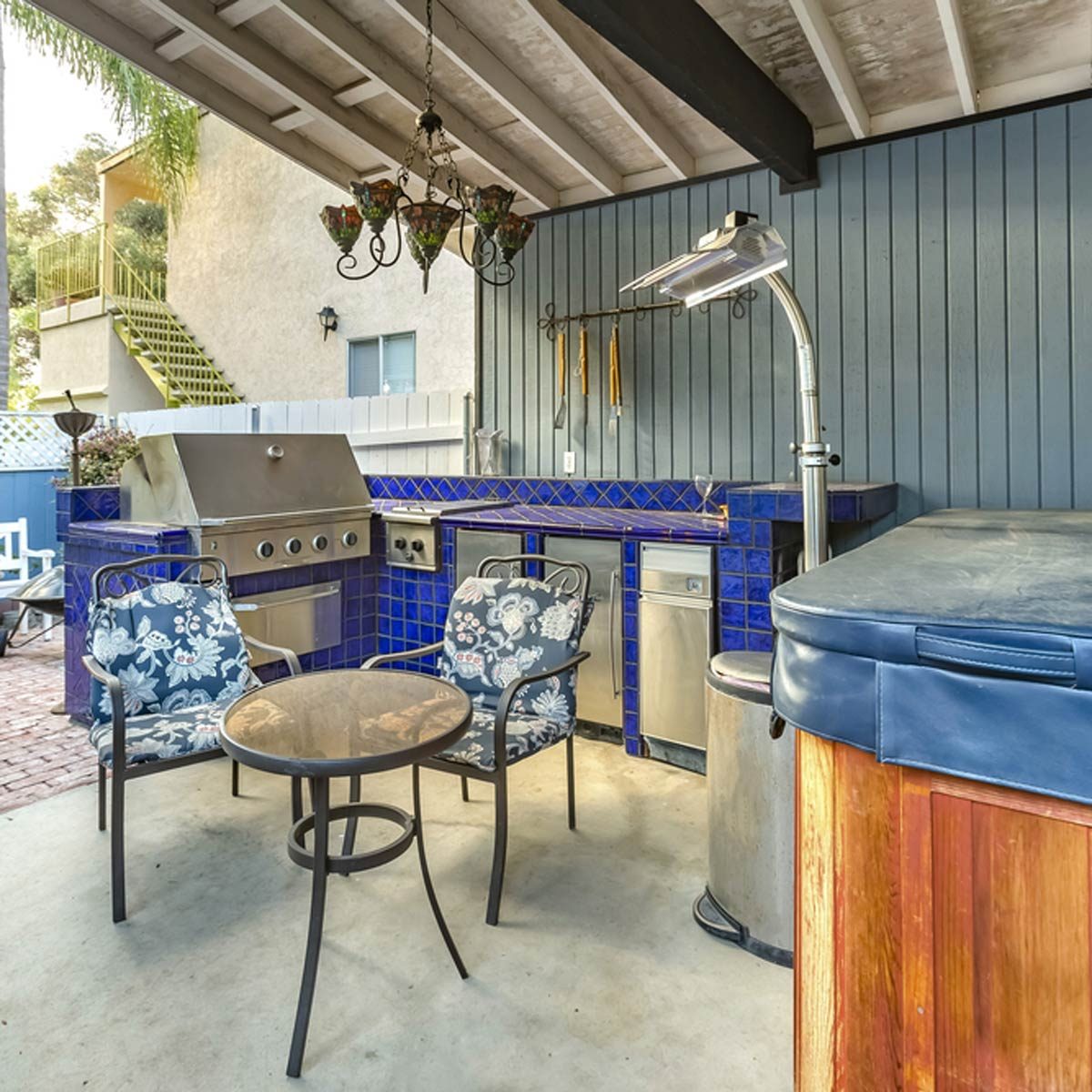 blue kitchen