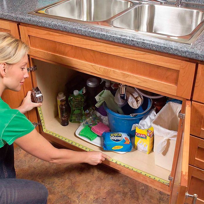 under sink mess