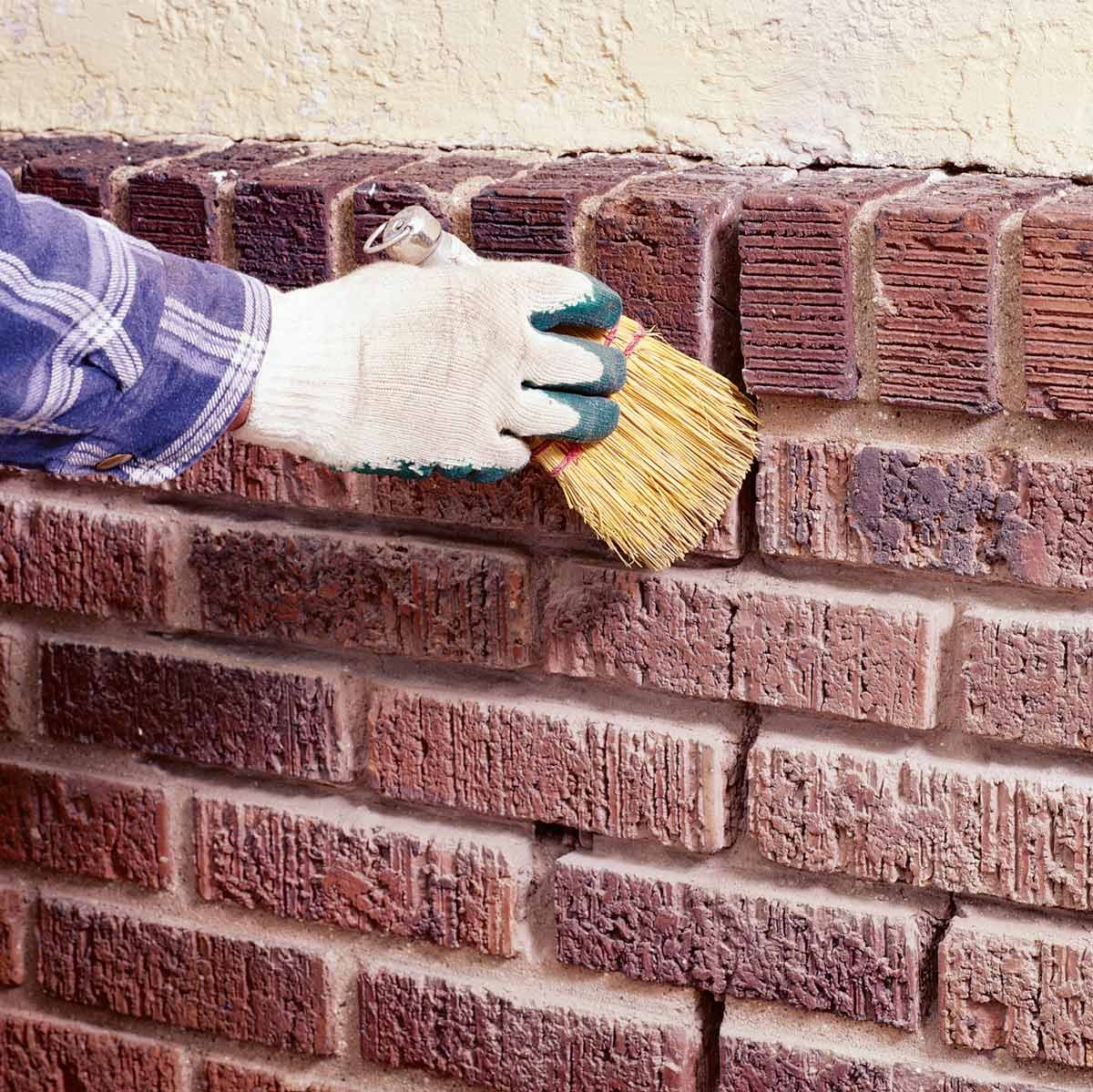 clean mortar joints