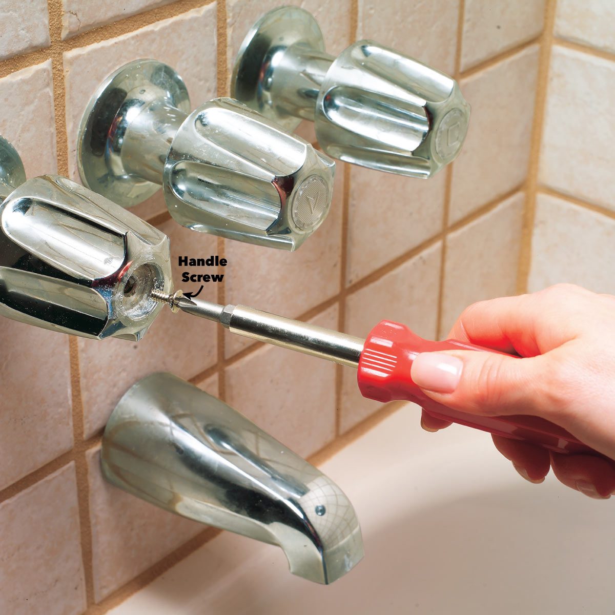 remove handle screw