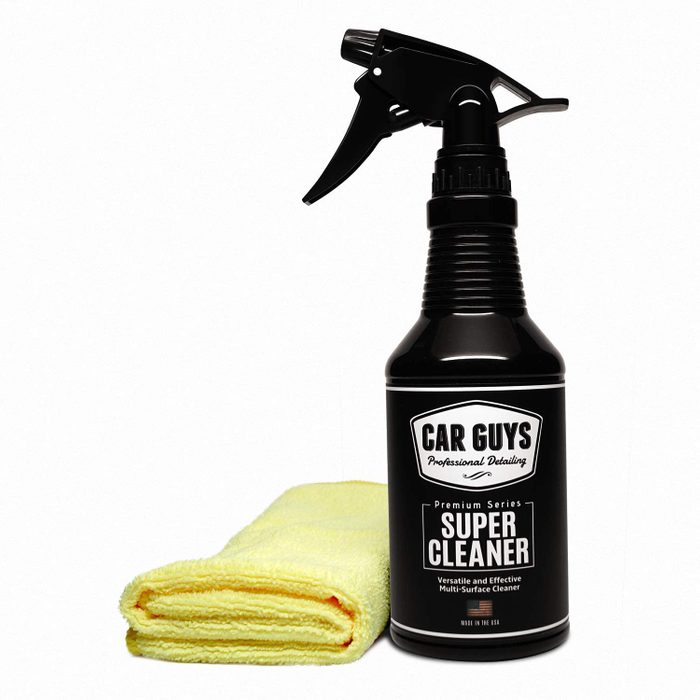 A spray bottle labeled 