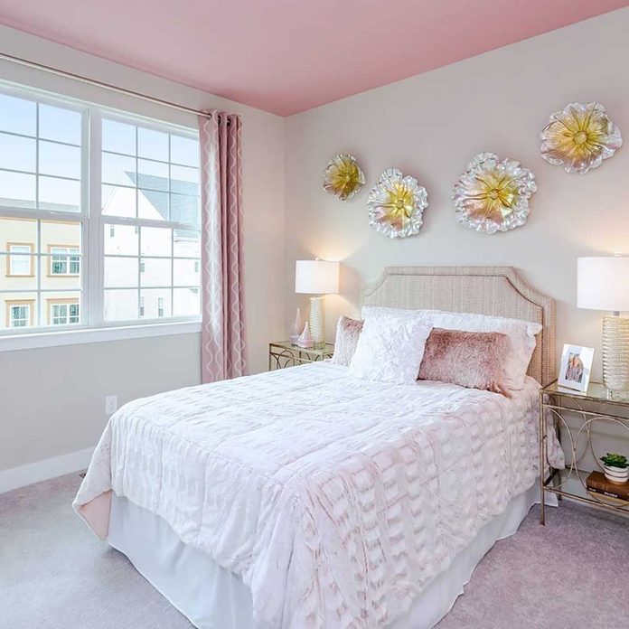 pink ceiling paint