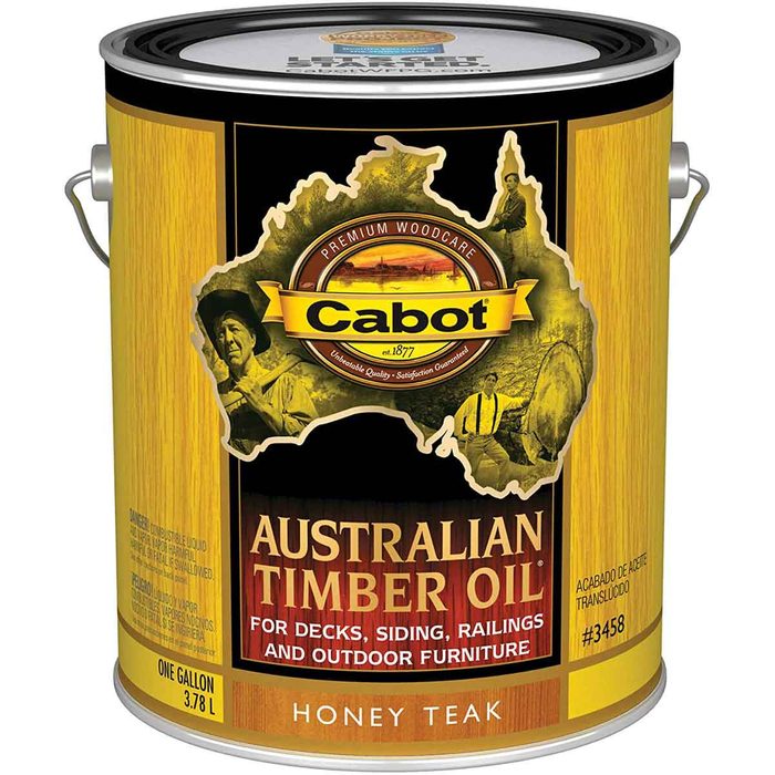 A paint can labeled 