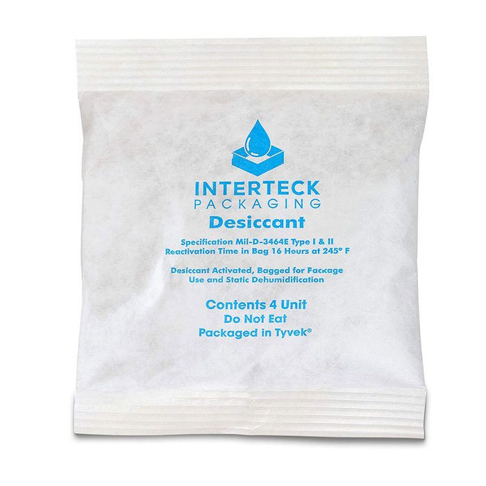 A small, sealed bag labeled 