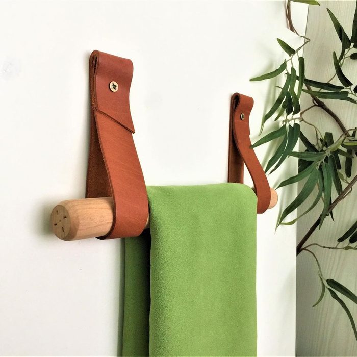 Leather Loop Diy Towel Rack