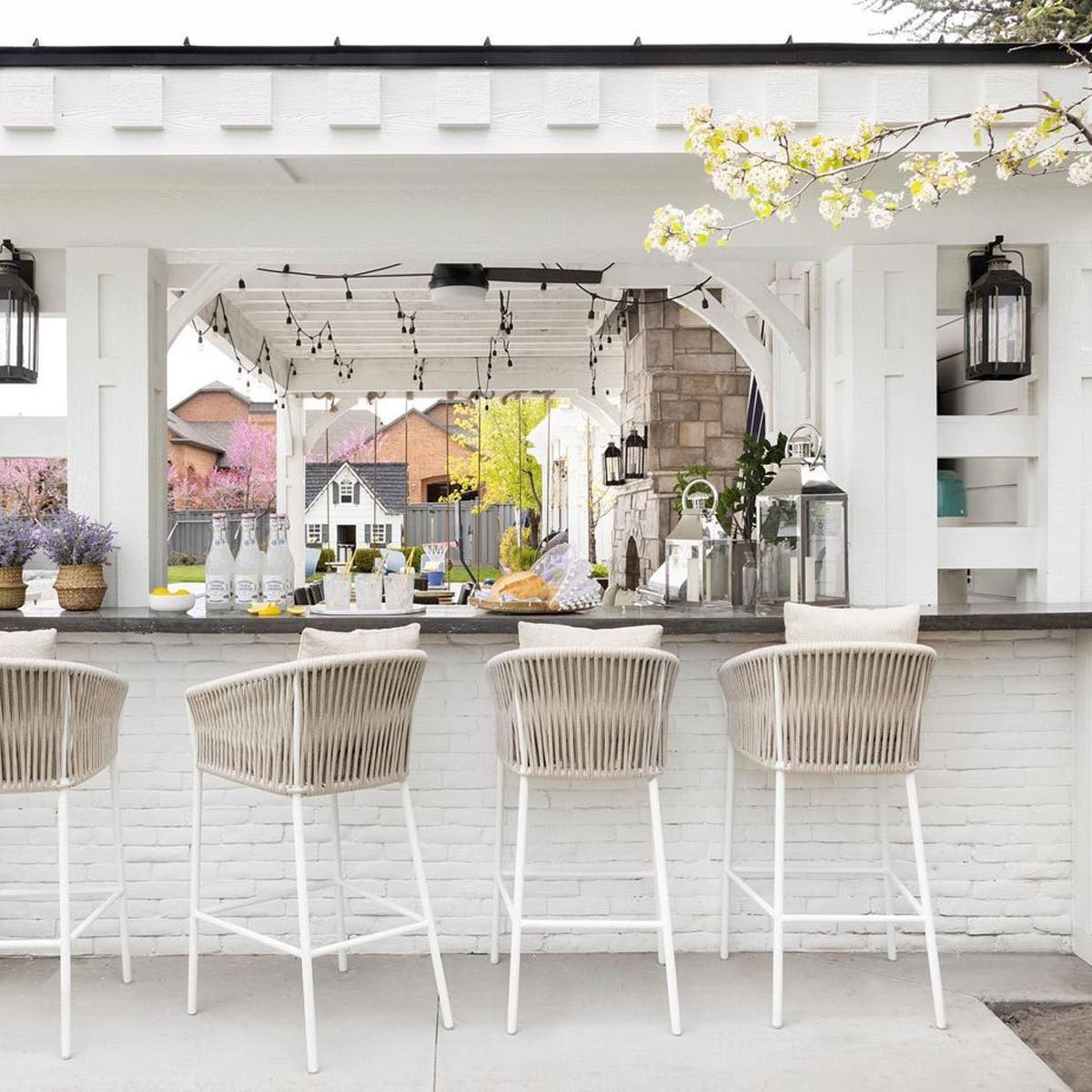 Gazebo Outdoor Kitchen Bar Idea