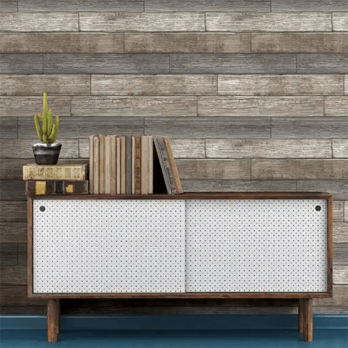 Nuwallpaper Reclaimed Wood Plank Beige
