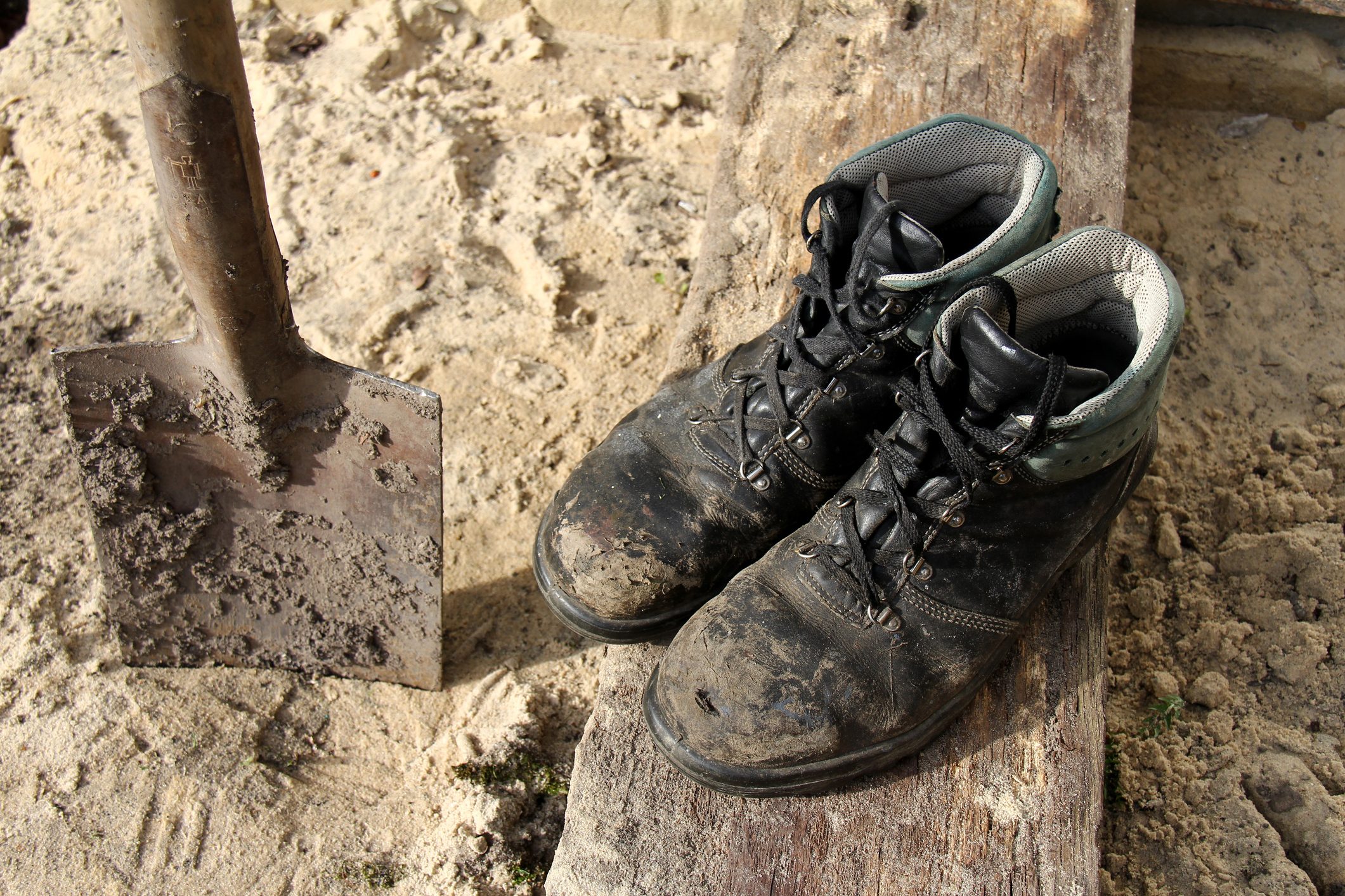 Low Angle View Of Abandoned Shoes