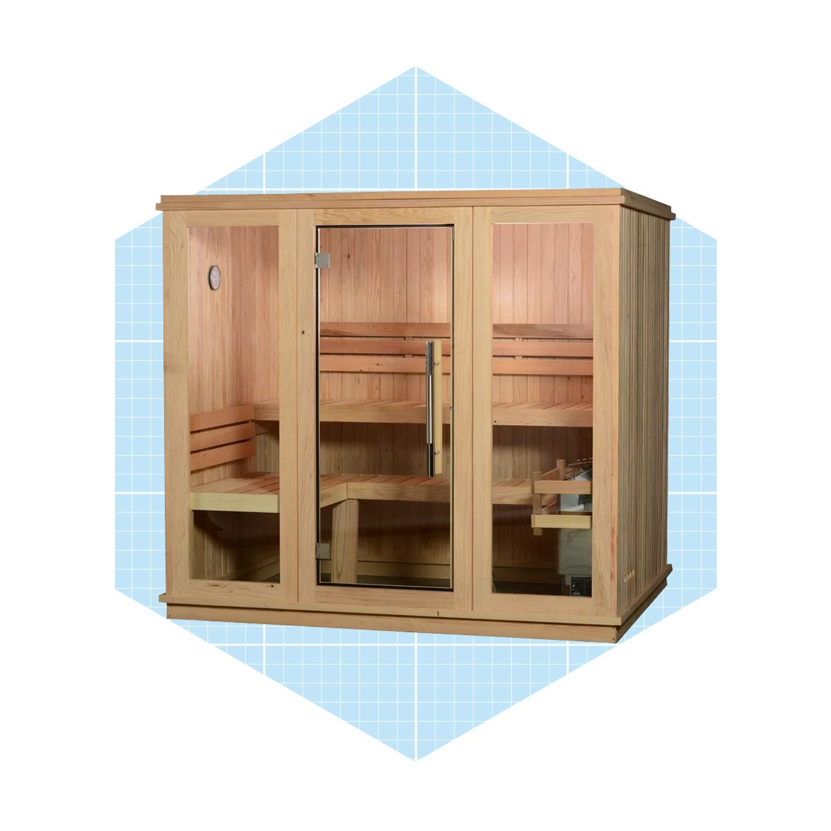 Almost Heaven Saunas Bridgeport 6 Person Indoor Traditional Steam Sauna In Cedar Ecomm Wayfair.com