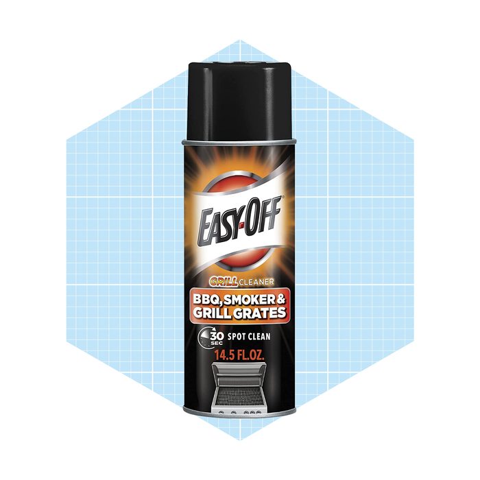 A black spray can labeled 