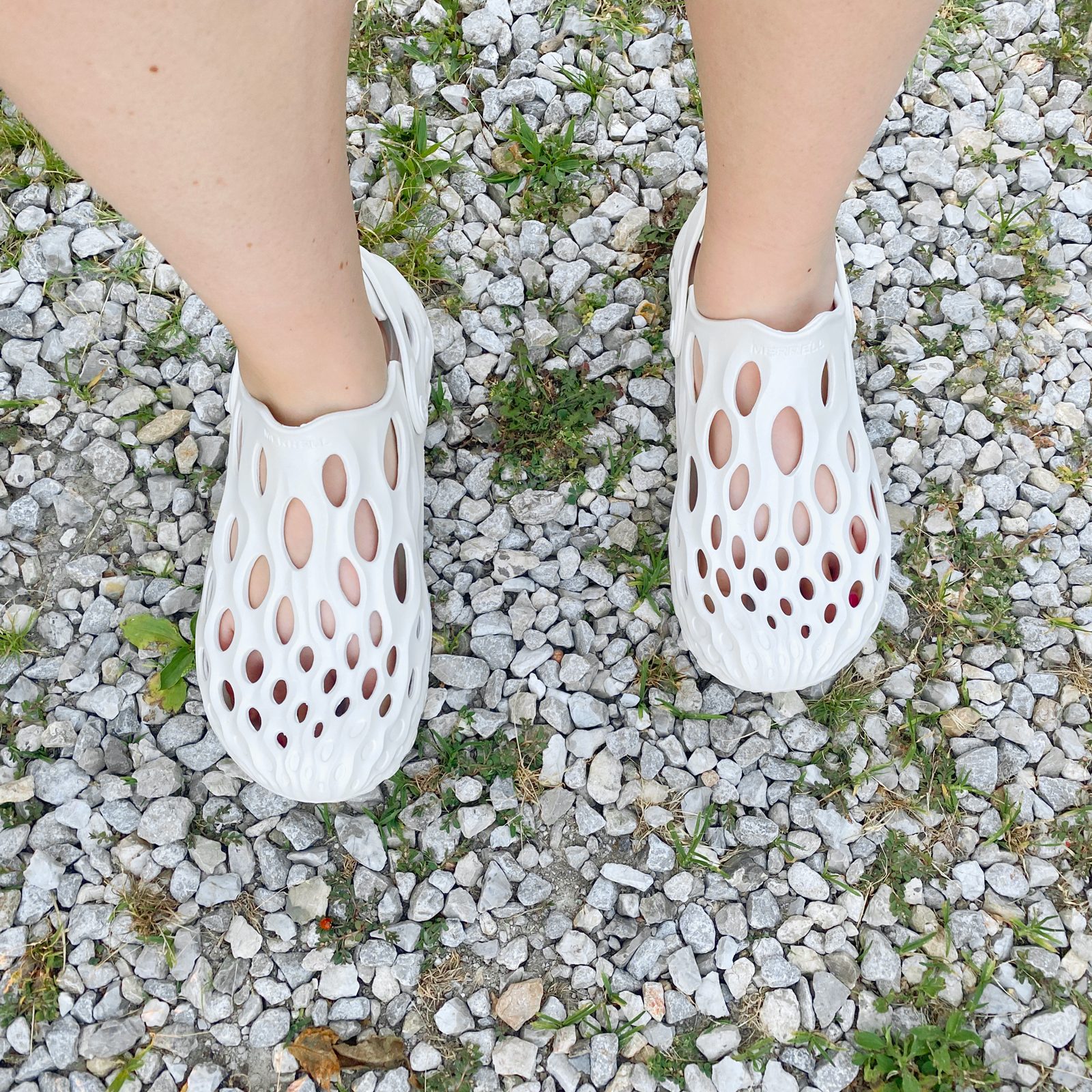 Merrell Hydro Mocs on stones