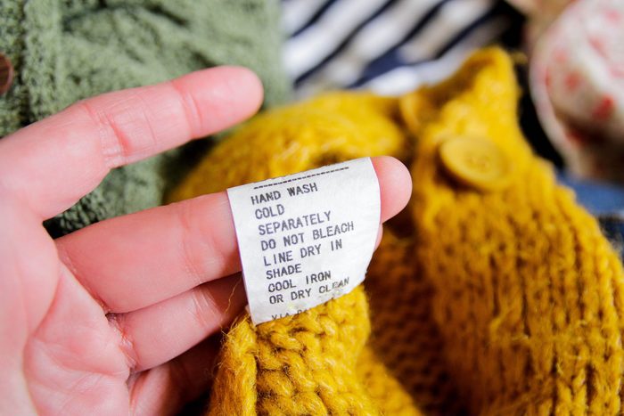 Wash instructions