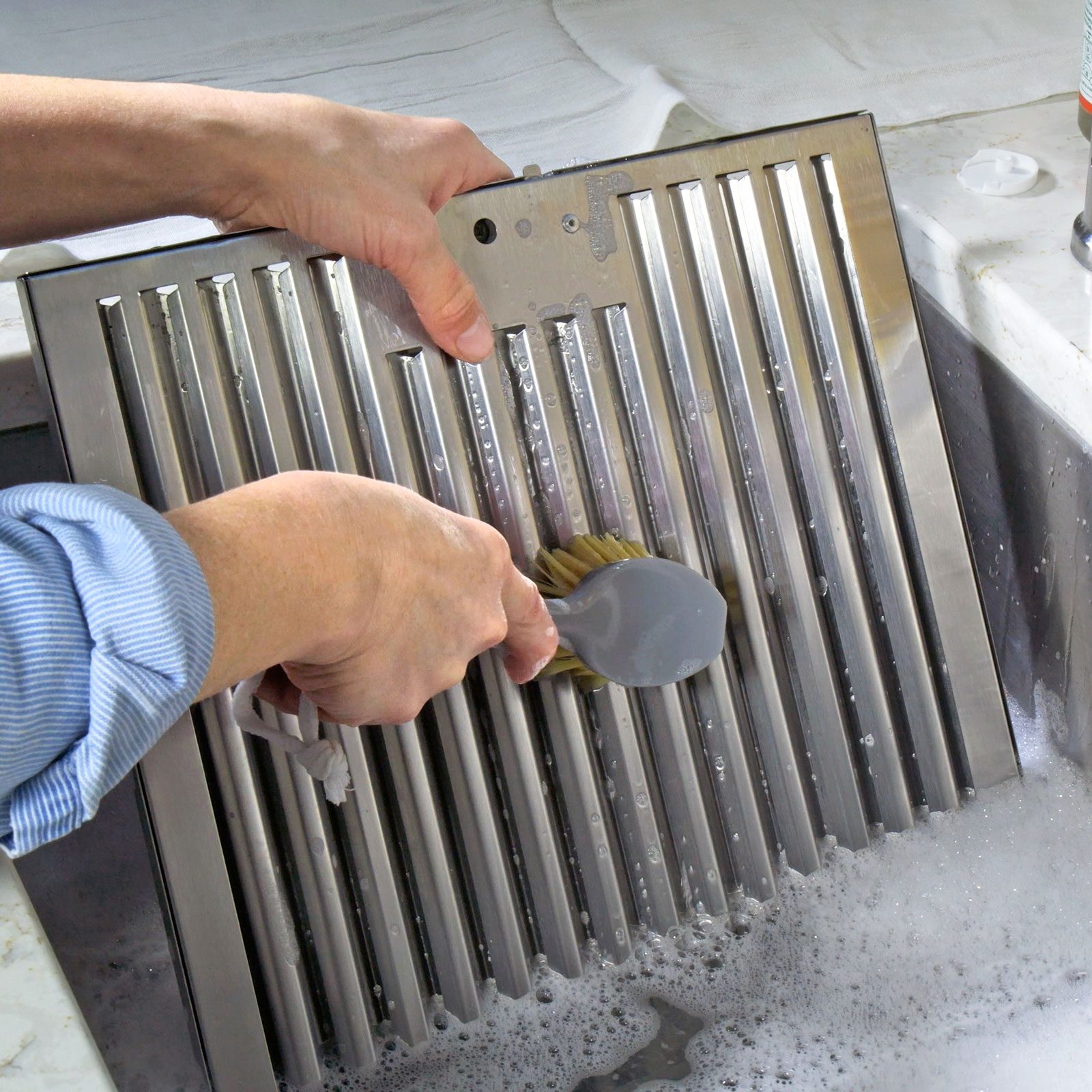 Use a scrub brush