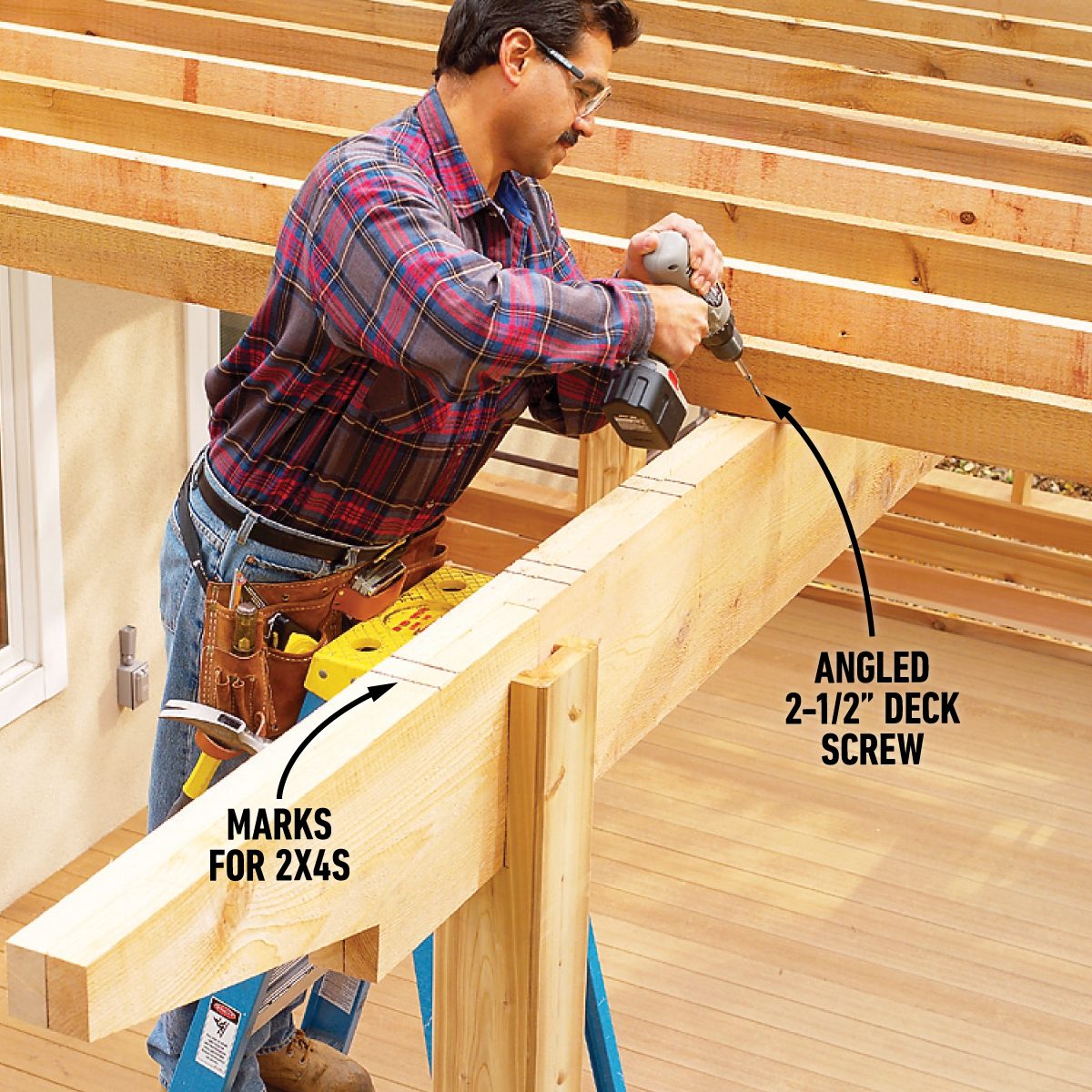 Attach the lattice boards