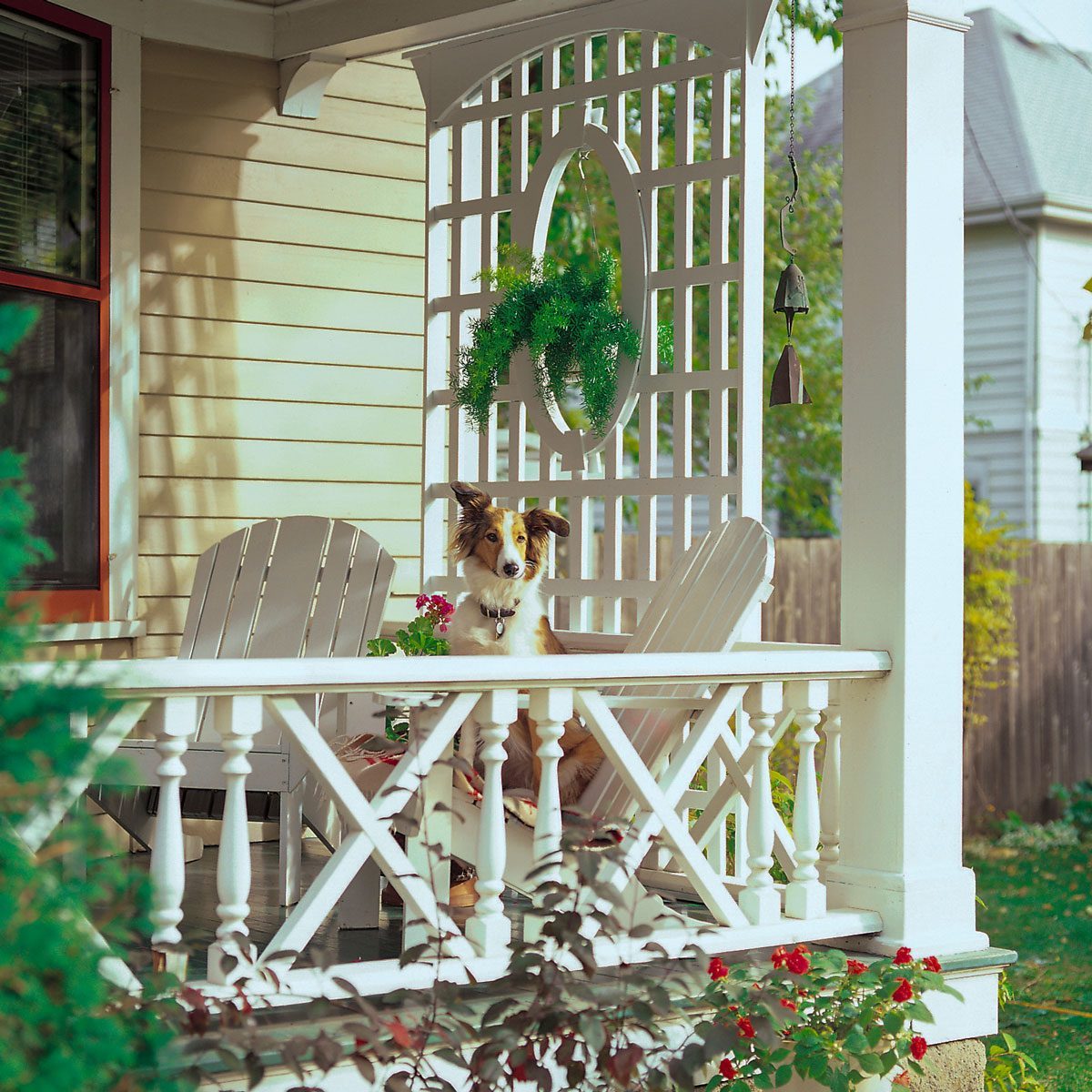 Paint And Hang The Lattice Porch Trellis