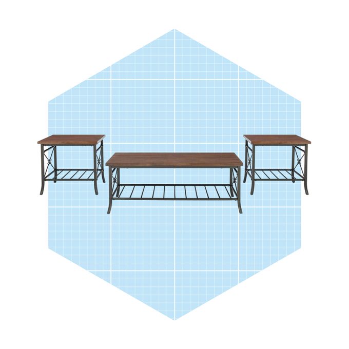 Linon Home Decor Helge Chestnut Wood Top Coffee Table And Accent End Tables Ecomm Via Homedepot.com